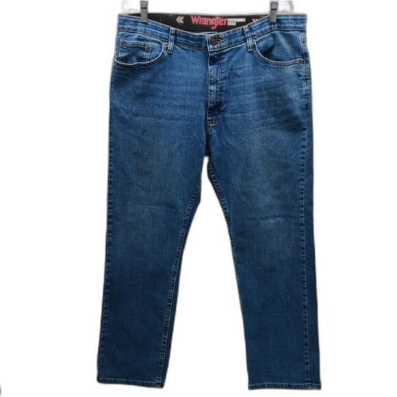 Wrangler Performance Series 38x29 Men's Stretch Denim 5 Pocket Jeans Blue. - Picture 1 of 15